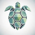A stylized shell with hexagonal and triangular elements creating a Royalty Free Stock Photo