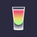 Stylized shot colorful drink