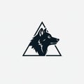 The wolf is depicted in profile facing right with defined angular Royalty Free Stock Photo