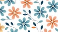 minimalistic style of 3D floral design that will add freshness to your background: delicate flowers,