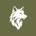 Stylized simple wolf head logo illustration Royalty Free Stock Photo