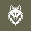 Stylized simple wolf head logo illustration Royalty Free Stock Photo