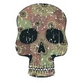 Stylized Skull with Floral Pattern