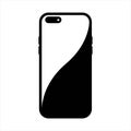 Stylized Smartphone Back Case Design with a Curved Gradient Royalty Free Stock Photo