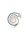 Stylized snake design featuring a coiled shape. The snake\'s body Royalty Free Stock Photo