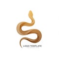 Stylized snake logo features a sinuous, abstract form with a gradient color scheme Royalty Free Stock Photo