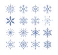 Stylized snowflakes