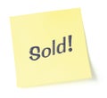 Stylized Sold Note Royalty Free Stock Photo