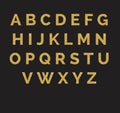 Stylized sparkling golden glitter fancy latin abc alphabet. Use letters to make your own text.