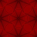 Stylized spider web seamless pattern black and red vector