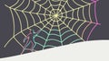 Stylized Spiderweb with Figure, Abstract Interconnected Vector Art, vector design Generative AI Royalty Free Stock Photo