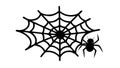 Stylized Spiderweb Outline Vector, Gothic Creative Design Element, vector design Generative AI Royalty Free Stock Photo