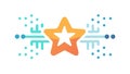 Stylized Star with Connecting Lines Icon: Network Achievements, vector design Generative AI Royalty Free Stock Photo