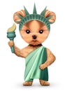 Stylized Statue of Liberty, Concept of Independence Day