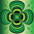 Stylized striped green flower