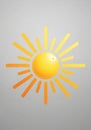 Stylized sun icon featuring a central yellow circle with a small plus sign, surrounded by Royalty Free Stock Photo