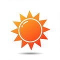A stylized sun icon featuring a gradient orange hue with a central Royalty Free Stock Photo