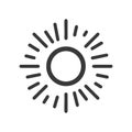 Simple Sun Icon, Hand-Drawn Style Vector Illustration Royalty Free Stock Photo