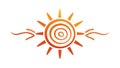 Stylized Sun with Rays, Decorative Summer Solar Energy Icon, vector design Generative AI Royalty Free Stock Photo