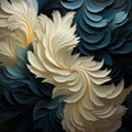 Stylized Swan Feathers: Graceful Art Digital Wallpapers And Patterns
