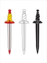 Stylized Swords Royalty Free Stock Photo