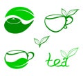 Stylized tea icons Royalty Free Stock Photo