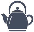 Stylized Teapot Graphic Illustration Simple Design Kitchenware for Hot Beverage Royalty Free Stock Photo