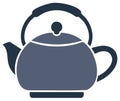 Stylized Teapot Illustration Kettle with Handle and Spout Kitchenware Utensil Flat Design Modern Tea Time Beverage Still Life Royalty Free Stock Photo