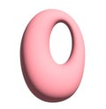 stylized three-dimensional pink numbers from 0 to 9, clipart