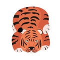 Stylized tiger. Funny cartoon character.