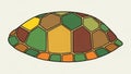 Stylized tortoise shell illustration featuring hexagonal and pentagonal Royalty Free Stock Photo