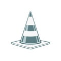 Stylized Traffic Cone Illustration, Road Safety Symbol, Construction Warning Design Royalty Free Stock Photo