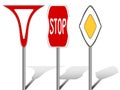 Stylized traffic signs Royalty Free Stock Photo