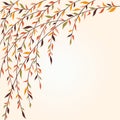 Stylized tree branches with leaves