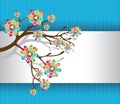 Stylized Tree with Colorful Blossoms Light