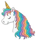 Stylized unicorn head theme image 1 Royalty Free Stock Photo