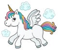 Stylized unicorn theme image 3 Royalty Free Stock Photo