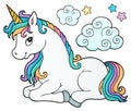 Stylized unicorn theme image 2 Royalty Free Stock Photo