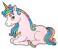 Stylized unicorn theme image 1 Royalty Free Stock Photo