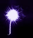 stylized unusual glowing violet Flower