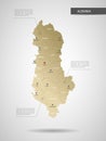 Stylized Albania map vector illustration.