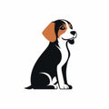 Minimalist Beagle Dog Breed Icon Vector Illustration