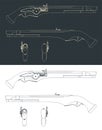 Ancient wheellock pistol blueprints