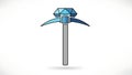 Diamond Pickaxe Crypto Mining Icon Royalty Free Stock Photo