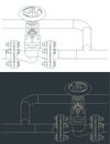 Bypass steam valve isometric blueprints