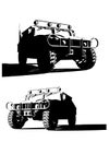 Military off-road vehicle template