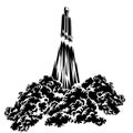 Spacecraft launch illustration
