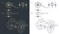 Vintage Artillery Cannon Drawings