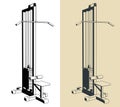 Lat pulldown exercise machine