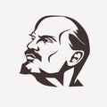 Stylized vector portrait of Vladimir Lenin.